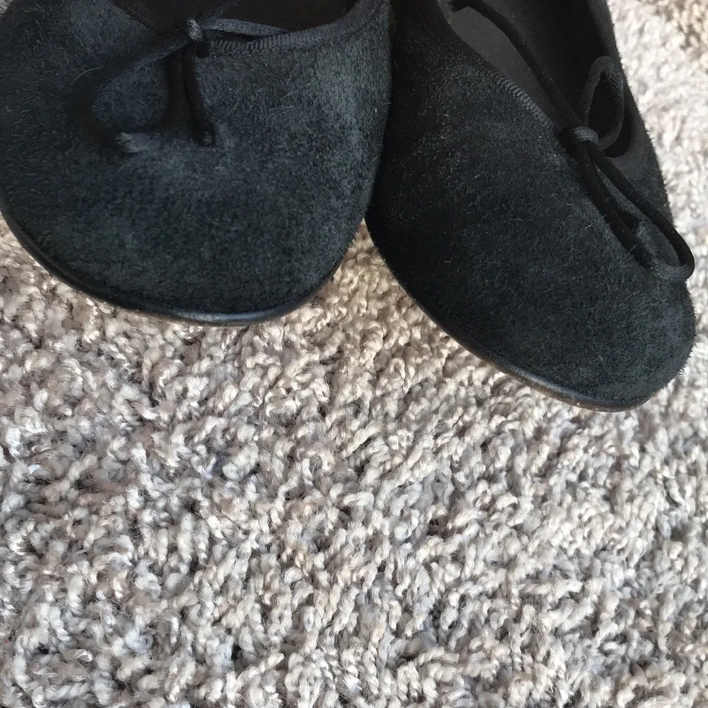 Calzoleria Toscana Black Suede Ballet Flats size 39 1/2 EU